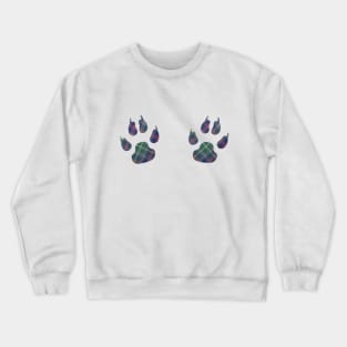 Plaid Paw Prints Christmas Crewneck Sweatshirt